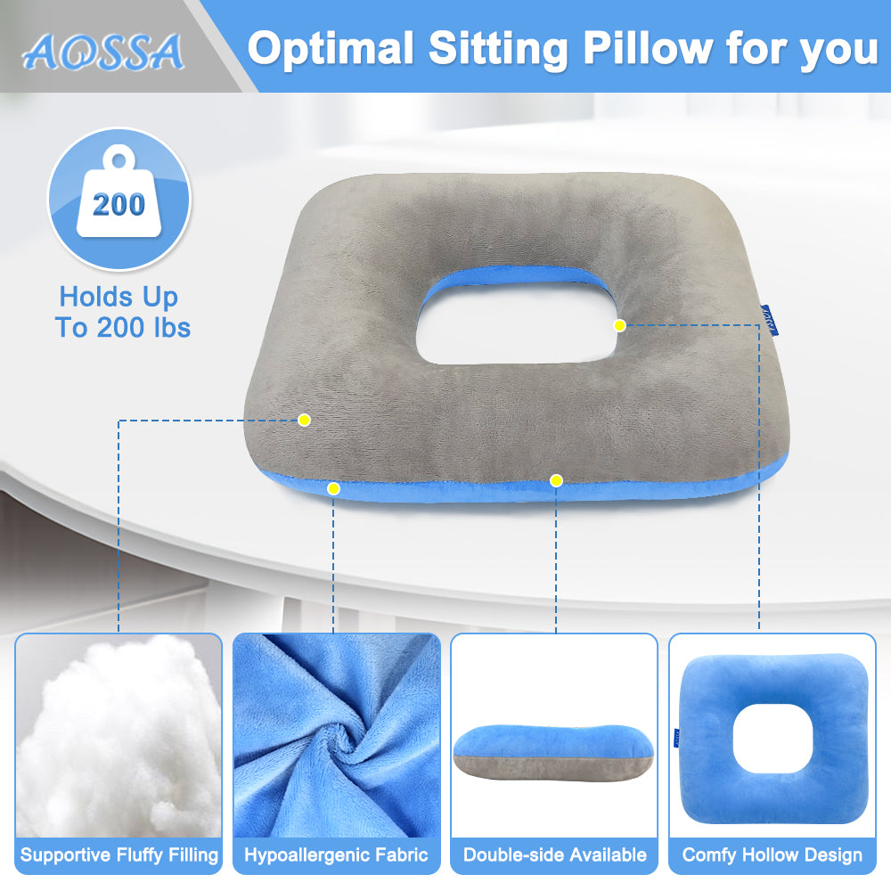 AOSSA Donut Pillow Postpartum Pregnancy Butt Perineal Comfort Cushion