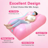 BBL Mattress Bed with Hole After Surgery for Sleeping Brazilian Butt Lift Pillow Post Surgery Supplies Recovery Kit BBL Blow Up Mattress Inflatable Couch Waterproof Air Mattress Medical Sofa Chair BBL Donut Pillow - Pink