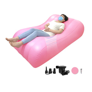 BBL Mattress Bed with Hole After Surgery for Sleeping Brazilian Butt Lift Pillow Post Surgery Supplies Recovery Kit BBL Blow Up Mattress Inflatable Couch Waterproof Air Mattress Medical Sofa Chair BBL Donut Pillow - Pink