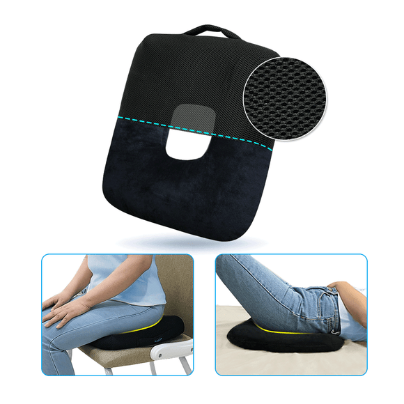 Donut Pillow Hemorrhoid Tailbone Cushion Support Memory Foam Seat