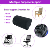 BBL Pillow Back Support Brazilian Pillow After Surgery Butt Pillows for Woman Post Recovery Butt Lift Sitting Driving Chair Seat Cushion(Back Support Only) (Black)