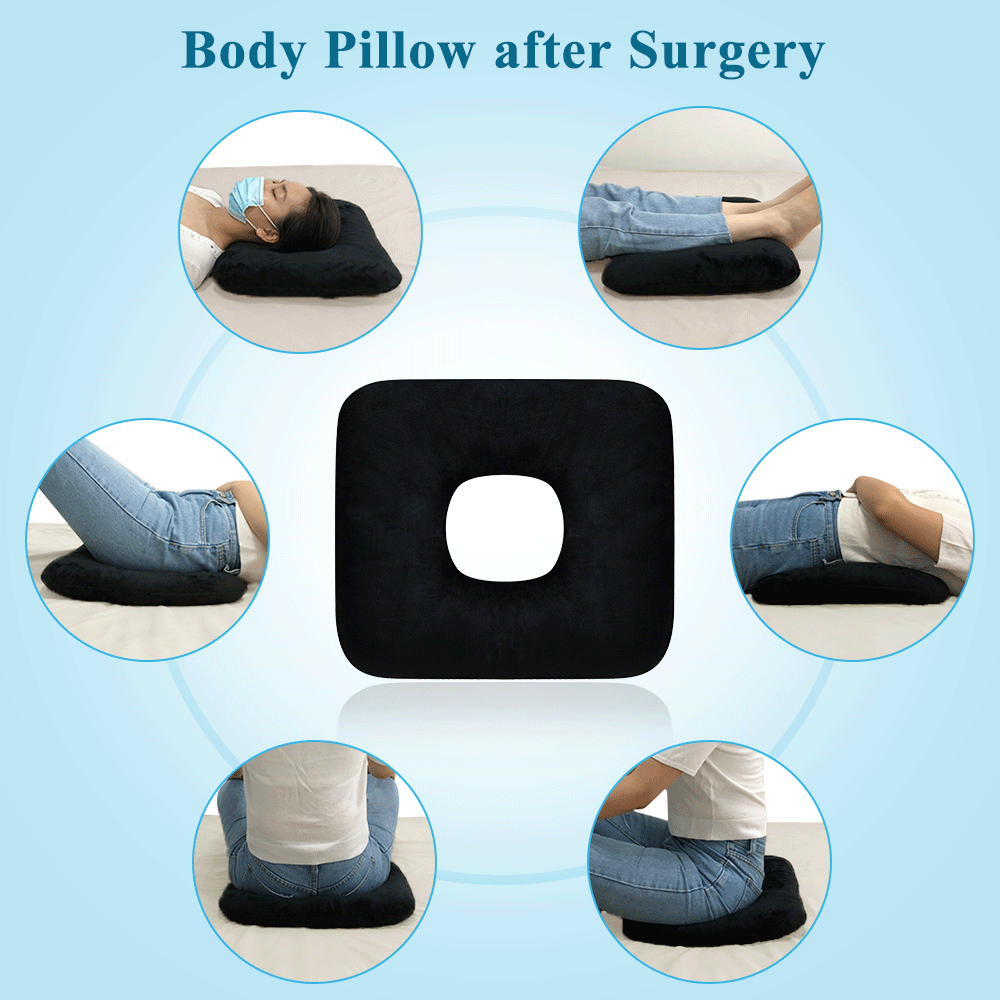 Donut Pillow,hemorrhoid Seat Cushion,car Seat Pad,for Long Sitting On  Chair/wheelchair,memory Foam,relieving Pressure For  Postpartum,prostate,tailbone, Coccyx,sciatica Pain With Handle Breathable -  Temu